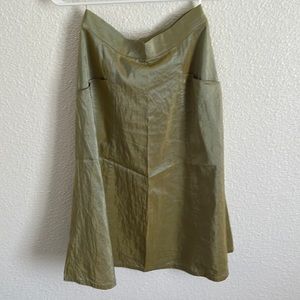 Oleana silk a-line skirt size m